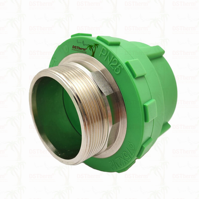 PPR Male Threaded Coupling Plastic PPR Pipe Fittings 75*2 1/2" Customized Size