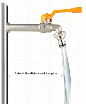 Long Spoute Heavy-Duty Nickel Plated Single Outlet Tap Extension Tap Brass Faucet 1/2"*3/4"