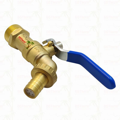 Gold Plated Heavy Duty Classic Blue Iron Handle Bibcocks Water Spout Faucet Spigot Water Tap 3/4"