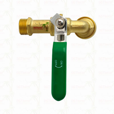 Gold Plated Heavy Duty Classic Green Iron Handle Bibcocks Water Spout Faucet Water Tap Spigot 1/2"