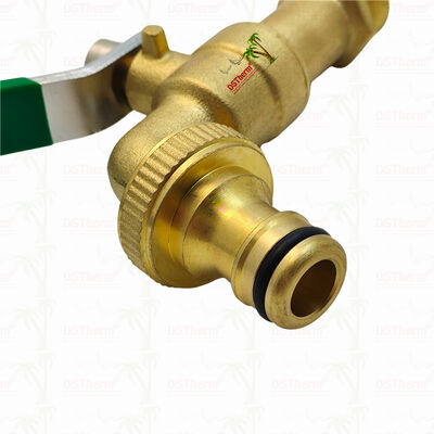 Gold Plated Heavy Duty Classic Green Iron Handle Bibcocks Water Spout Faucet Water Tap Spigot 1/2"