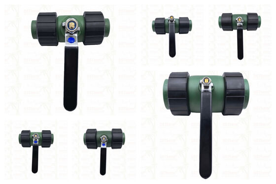 PPR Double Union Ball Valve With Brass Ball Iron Handle 20-63MM Customized LOGO