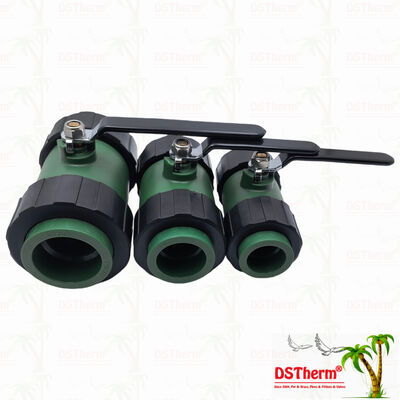 PPR Double Union Ball Valve With Brass Ball Iron Handle 20-63MM Customized LOGO
