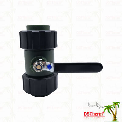 PPR Double Union Ball Valve With Brass Ball Iron Handle 20-63MM Customized LOGO