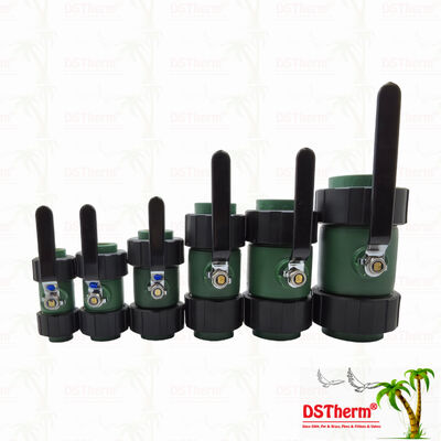 PPR Double Union Ball Valve With Brass Ball Iron Handle 20-63MM Customized LOGO