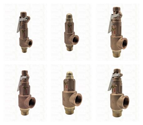 Brass Safety Valve 1/2"-2" Pipeline System Overpressure Protection Device Corrosion Resistant