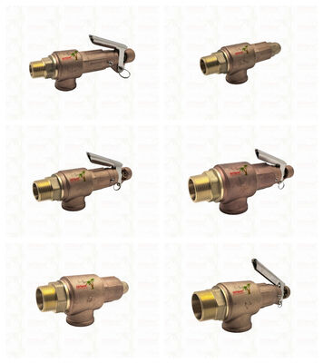 Brass Safety Valve 1/2"-2" Pipeline System Overpressure Protection Device Corrosion Resistant