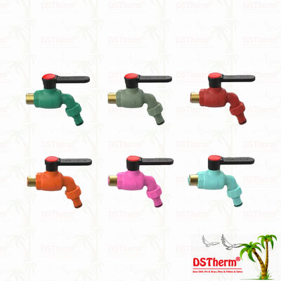 PPR Bibcocks Water Spout Faucet Water Tap Spigot Customized Color 1/2"