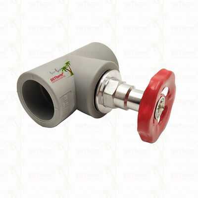 Grey  Chrome Plated PPR Stop Valve With Brass Cartridge Global Vlave 20-110mm