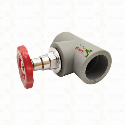Grey  Chrome Plated PPR Stop Valve With Brass Cartridge Global Vlave 20-110mm