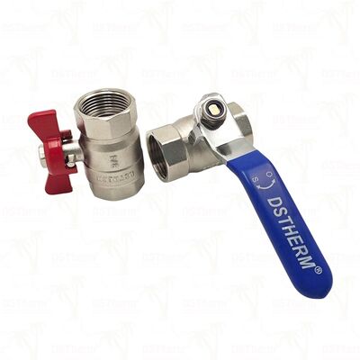 PN25 Brass Ball Valve Chrome-Plated Ball Female x Female Full Port 1/2"–4"