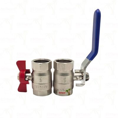 PN25 Brass Ball Valve Chrome-Plated Ball Female x Female Full Port 1/2"–4"