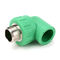 Green Color Ppr Pipe Accessories Male Threaded 90 Degree Elbow Long Service Life