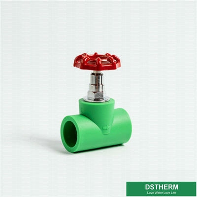 Red Iron Handle Ppr Stop Valve Full Sizes Inner Up And Down Stop Valve