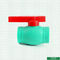 Customized Green Handle Ppr Plastic Ball Valve Brass Ball Strong Designs Big Flow
