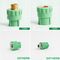 Green Color Plastic PPR Pipe PN25 Thickness For Cold / Hot Water Supply