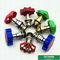 Red Color Iron Handle With Chrome Plated Brass Valve Cartridges For Stop Valve Top Parts