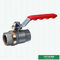 Forged Brass Ball Valve Steel Handle Double Male Threaded Two Colors Ball Valve
