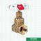 Customized 200 WOG BSPT NPT Big Style Brass Gate Valve  With Red White Iron Handle