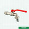 Aluminum Handle Brass Tap Customized Brand Middle Weight Brass Ball Bibcock Valve For Wash Machines