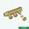Two Ways To Six Ways Brass Water Separators Manifolds For Pex Pipe Customized Logo For Hot Water Supplying