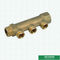 Two Ways To Six Ways Brass Water Separators Manifolds For Pex Pipe With Male Screw Fittings For Hot  Water Supplying