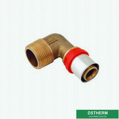 Customized Male Threaded Elbow Compression Brass Press Union Fittings For Pex Aluminum Pex Pipe