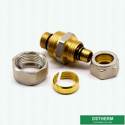 Customized Equal Threaded Coupling Compression Brass Fittings Screw Fittings For Pex Aluminum Pex Pipe