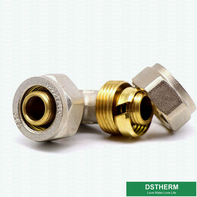 Customized Equal Threaded Elbow Compression Brass Fittings Screw Fittings For Pex Aluminum Pex Pipe