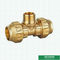 Tee Screw PE Pipe Brass Compression Fittings Equal Threaded
