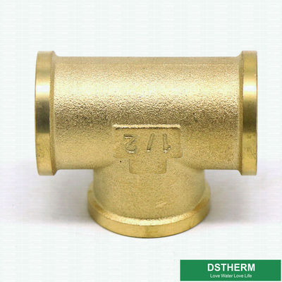 Pex Compression Brass Flared Fittings Female Threaded Tee Screw