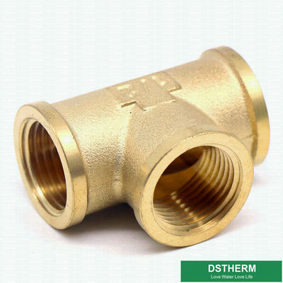 Pex Compression Brass Flared Fittings Female Threaded Tee Screw