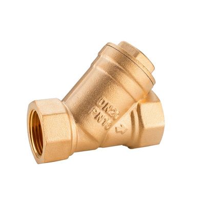 Customized Heavier Type DN15 Brass Y Type Strainer Check Valve With Ss Net