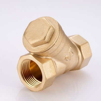 Customized Heavier Type DN15 Brass Y Type Strainer Check Valve With Ss Net