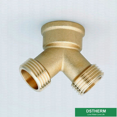 Customized Brass Garden Fittings Two Ways Tube Shut Off Valve Hose Connector For Hose Pipe