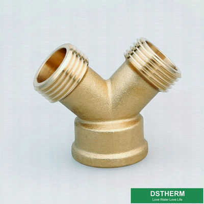 Customized Brass Garden Fittings Two Ways Tube Shut Off Valve Hose Connector For Hose Pipe