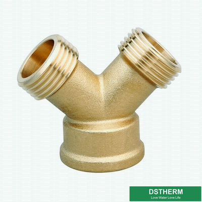 Customized Brass Garden Fittings Two Ways Tube Shut Off Valve Hose Connector For Hose Pipe