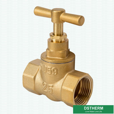 Forging Garden Hose Pipe Fittings Double Female Threaded Brass Stop Valve