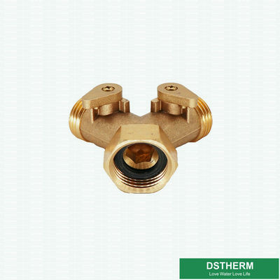 Customized Heavier Type Strong Quality Brass Male And Female Water Hose Connector Two Ways Fittings