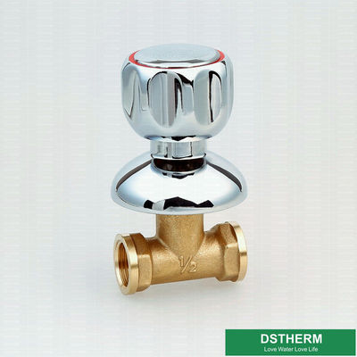 Customized Logo Chrome Plated Concealed Water Pipe Bronze Brass Stop Cock Valve