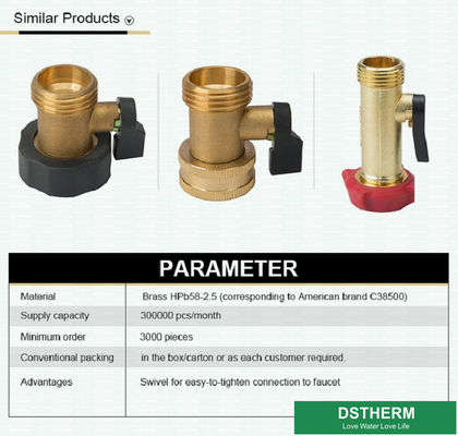 Irrigation Shut Off Hose Connector Valve Brass Fittings