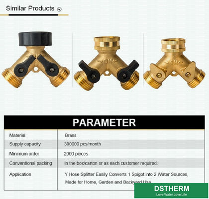 Type Y Garden Hose Pipe Fittings Flow Controls Joint Union Connector