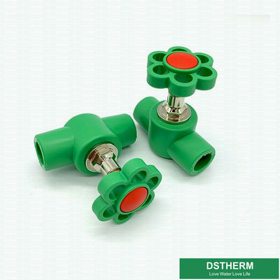 Green 32×1" PN20 PPR Stop Valve Corrosion Resistant