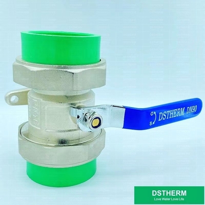110mm PPR Double Union Ball Valve Full Bore PN25 Corrosion Resistant