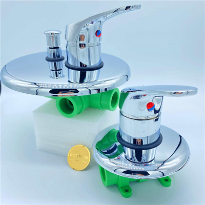 DIN Sanitary Ware Shower PPR Stop Valve Four Ways Heat Insulation