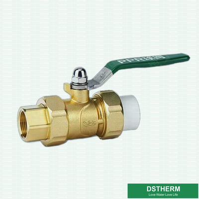 Brass Male Union Fast Flow Control Ball Valve With Plastic Connector