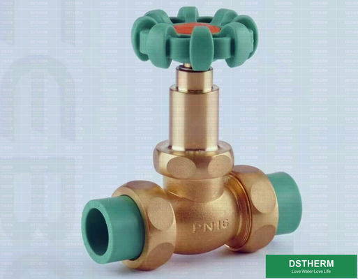 Enhanced Strong Pressure PPR Double Union Ball Valve Sanitary PN16 Brass Ball Valve