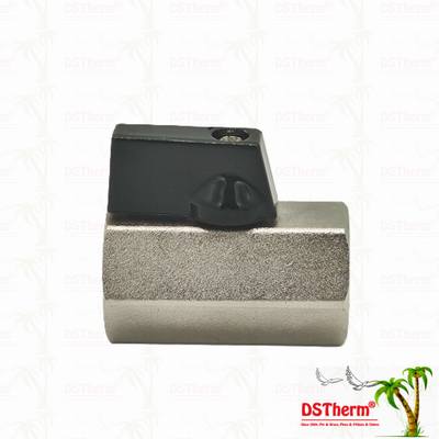 Nickel Plated Mini Ball Valve For Plumbing System 1/2'' Corrosion Resistance Space Efficiency