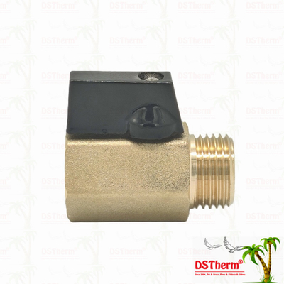 Brass Female and Male Mini Ball Valve For Plumbing System 1/2'' Corrosion Resistance