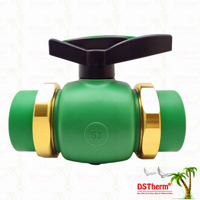 PPR Union Ball Valve Full Bore Ppr Double Union Ball Valve 20-63MM Exposed Installation